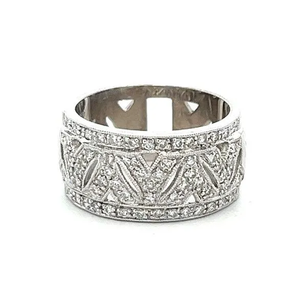 18k White Gold Diamond Band Dickinson Jewelers Dunkirk, MD
