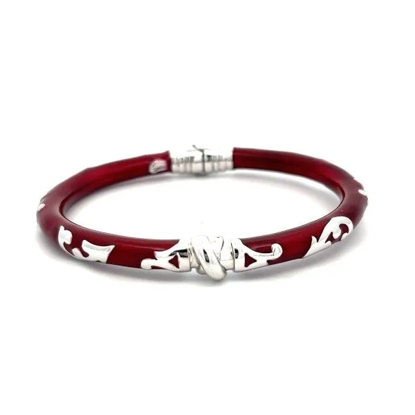 Red enamel bracelet on sale