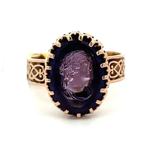 14k Rose Gold Amethyst Cameo Ring Dickinson Jewelers Dunkirk, MD
