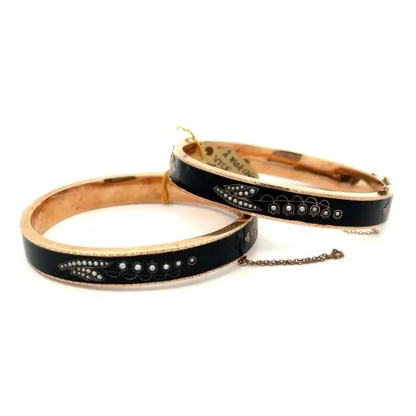 Victorian Black and Seed Pearls Bracelets Dickinson Jewelers Dunkirk, MD