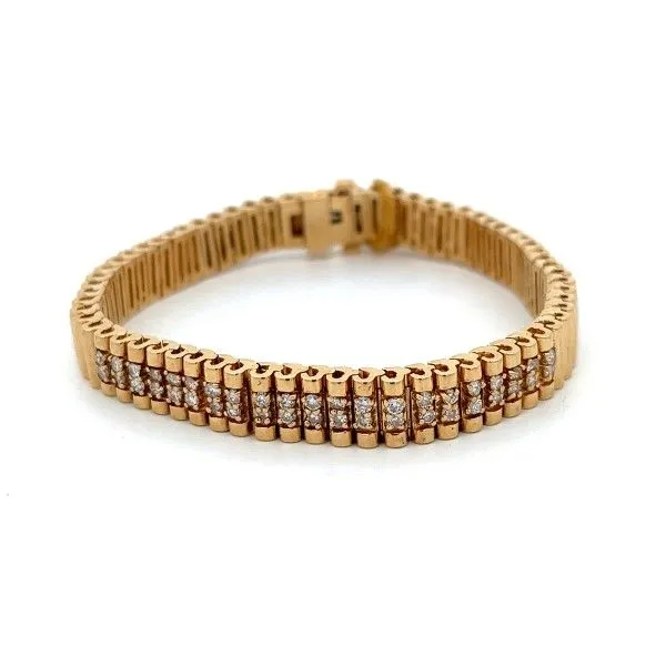 14k Yellow Gold Diamond Bracelet Dickinson Jewelers Dunkirk, MD