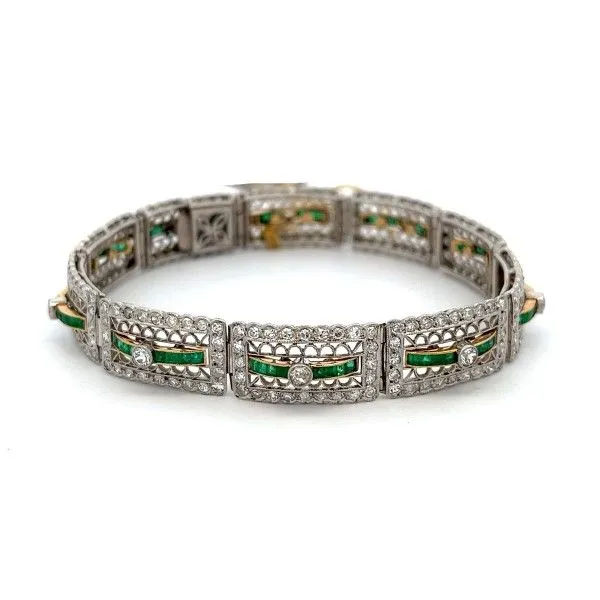 Diamond and Emerald Bracelet Dickinson Jewelers Dunkirk, MD