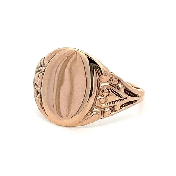 ◆NEW◆Biella Vintage◆ DIAMOND SIGNET リング Diamond Signet Ring | 18k Gold Plated Ringc