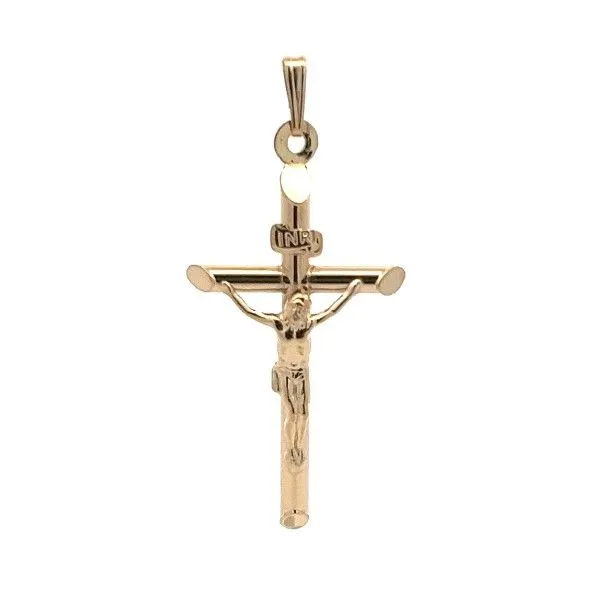 Estate 14Kt Yellow Gold Crucifix Cross Charm Dickinson Jewelers Dunkirk, MD