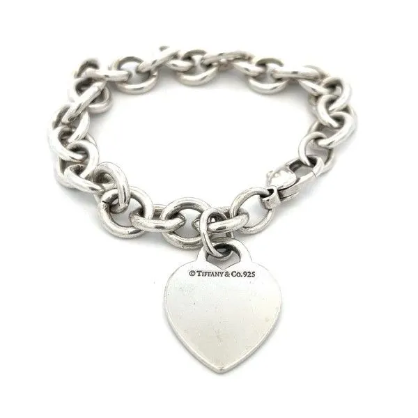 Estate Sterling Silver TIFFANY& CO. Heart Bracelet Dickinson Jewelers Dunkirk, MD