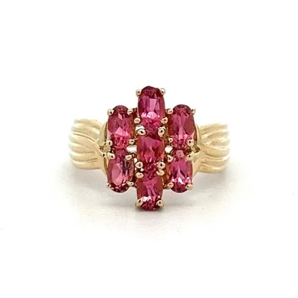 Estate 10K Yellow Gold Oval Pink Tourmaline Ring Dickinson Jewelers Dunkirk, MD