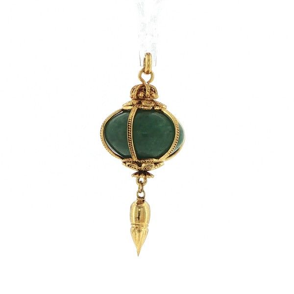 14ky Jade Tassel Charm Pendant Dickinson Jewelers Dunkirk, MD
