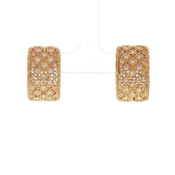 18K Yellow 1.50cttw Diamond Earrings Dickinson Jewelers Dunkirk, MD