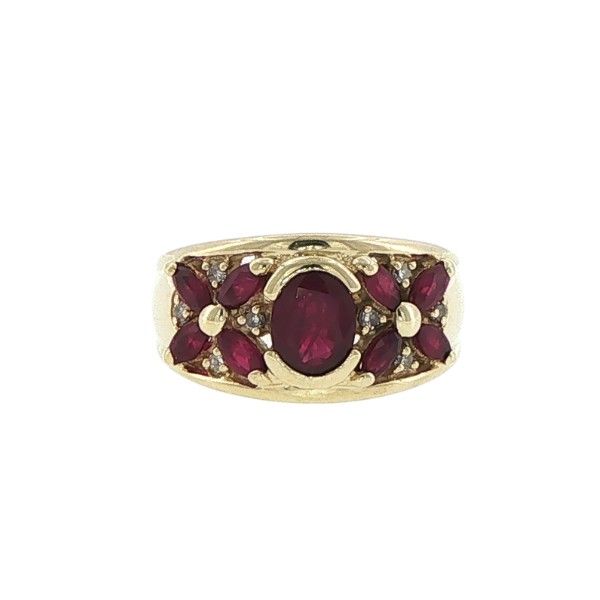 14K Yellow Diamonds and Ruby Ring Dickinson Jewelers Dunkirk, MD