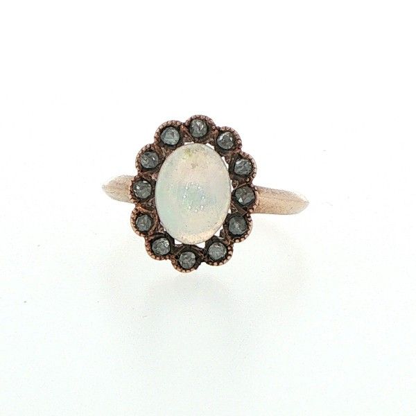9K Yellow Diamonds and Oval Opal Ring Dickinson Jewelers Dunkirk, MD