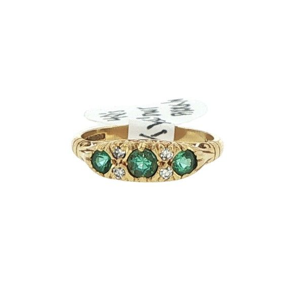 18K Yellow Diamond and Green Beryl Ring Dickinson Jewelers Dunkirk, MD