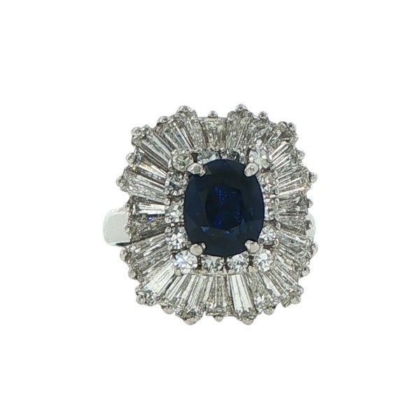 Platinum Sapphire and Diamond Ring/Pendant Dickinson Jewelers Dunkirk, MD