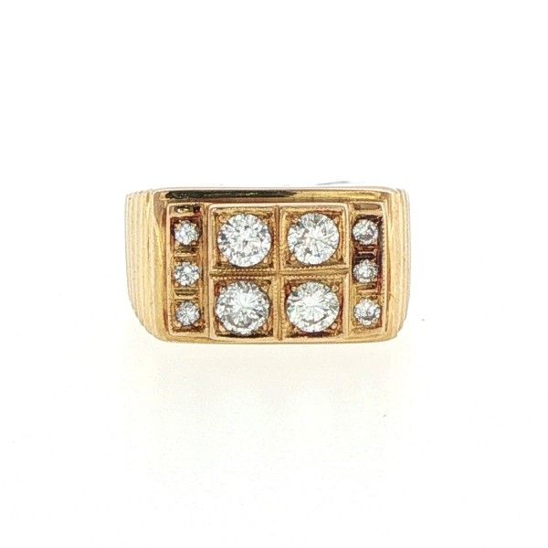 14K Yellow Gold Ribbed Design Ring Dickinson Jewelers Dunkirk, MD