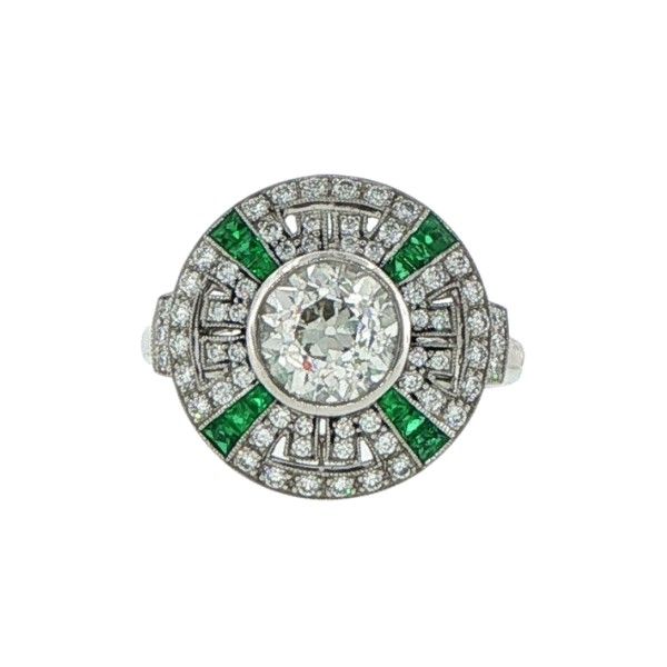 Platinum Old European Cut Diamond Ring Dickinson Jewelers Dunkirk, MD