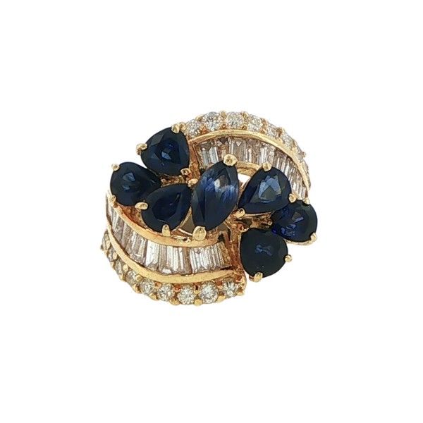 Estate Diamond and Sapphire Ring Dickinson Jewelers Dunkirk, MD