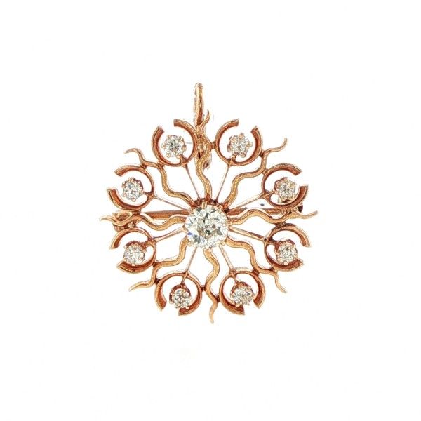14Kt Yellow Diamond Brooch Dickinson Jewelers Dunkirk, MD