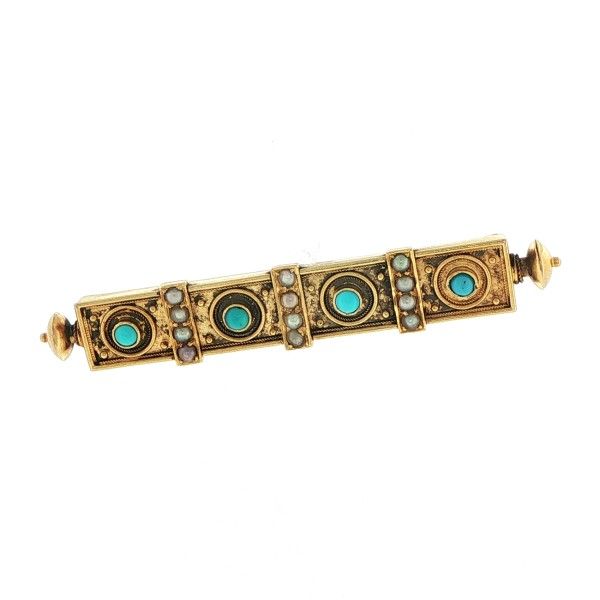 Turquoise and Pearls Brooch Dickinson Jewelers Dunkirk, MD