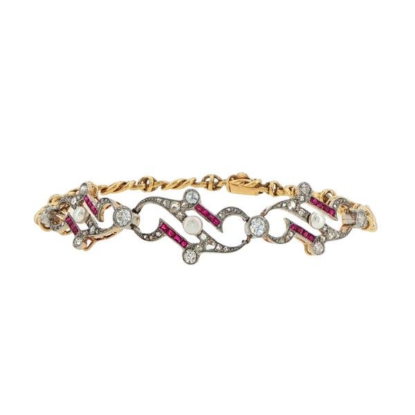 Diamond, Ruby and Pearls Bracelet Dickinson Jewelers Dunkirk, MD