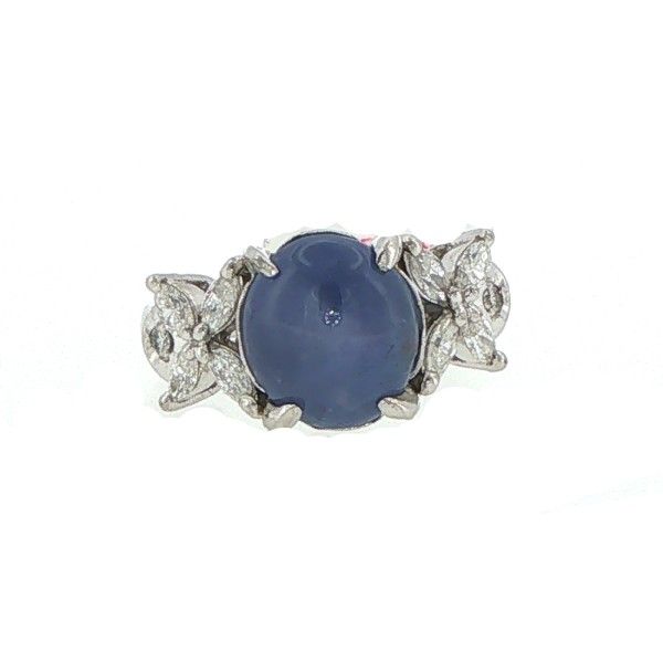 Platinum Diamond and Lavender Star Sapphire Ring Dickinson Jewelers Dunkirk, MD