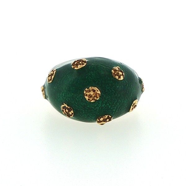 14K Yellow Green Enamel Ring Dickinson Jewelers Dunkirk, MD