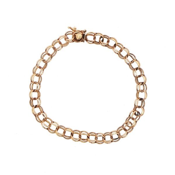 14ky 7" Double Link Charm Bracelet Dickinson Jewelers Dunkirk, MD