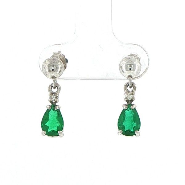 Estate Diamond and Emerald Earrings Dickinson Jewelers Dunkirk, MD