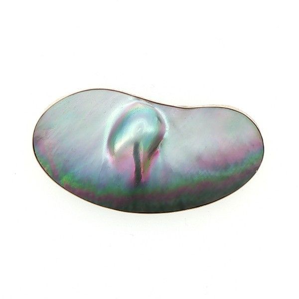 14K Yellow Black Blister Pearl Brooch Dickinson Jewelers Dunkirk, MD