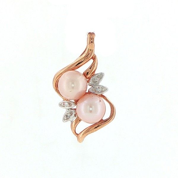 14Kt Rose Gold Diamond and Pearl Pendant Dickinson Jewelers Dunkirk, MD