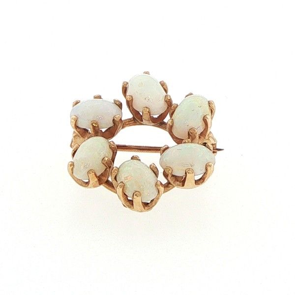 14Kt Yellow Gold Oval Opal Brooch Dickinson Jewelers Dunkirk, MD