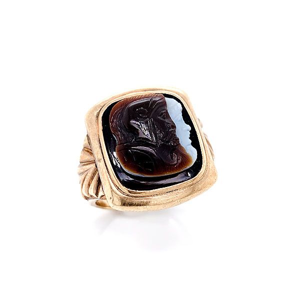 Men's 10k Yellow Gold Cameo Ring Dickinson Jewelers Dunkirk, MD