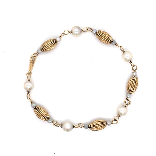 14k Yellow Gold Pearl Bracelet Dickinson Jewelers Dunkirk, MD