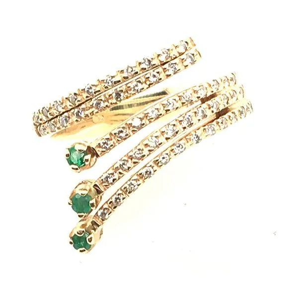 Estate 14k Gold Emerald and Diamond Ring Dickinson Jewelers Dunkirk, MD