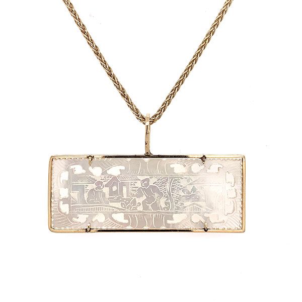 Mother Of Pearl Gaming Chip Pendant Dickinson Jewelers Dunkirk, MD