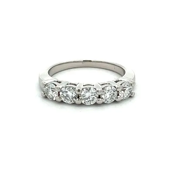 Platinum 5 Stone Diamond Band Dickinson Jewelers Dunkirk, MD