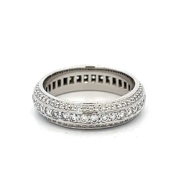 Estate Platinum Diamond Eternity Band Dickinson Jewelers Dunkirk, MD