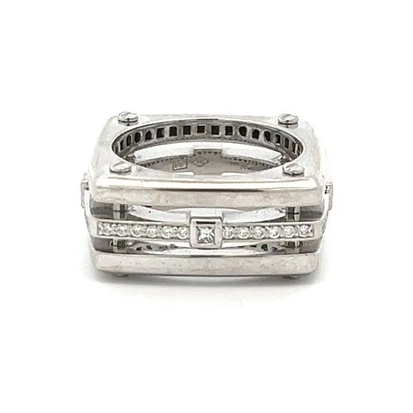 Estate 14Kt White .65tdw (F-G, VS1-VS2) ROCKFORD COLLECTION Fort Knox Ring Dickinson Jewelers Dunkirk, MD