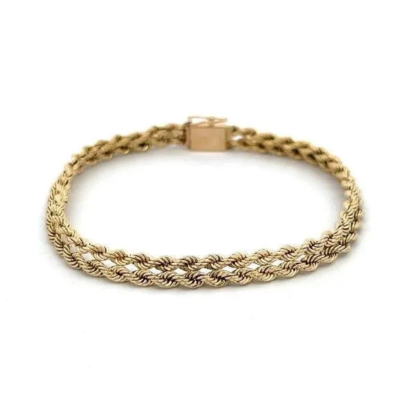 Estate 14Kt 7" Double Rope Bracelet Dickinson Jewelers Dunkirk, MD