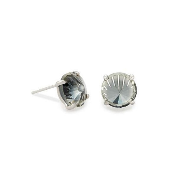 Kendra Scott Jolie Silver Stud Earrings in Charcoal Gray Ombre Dickinson Jewelers Dunkirk, MD