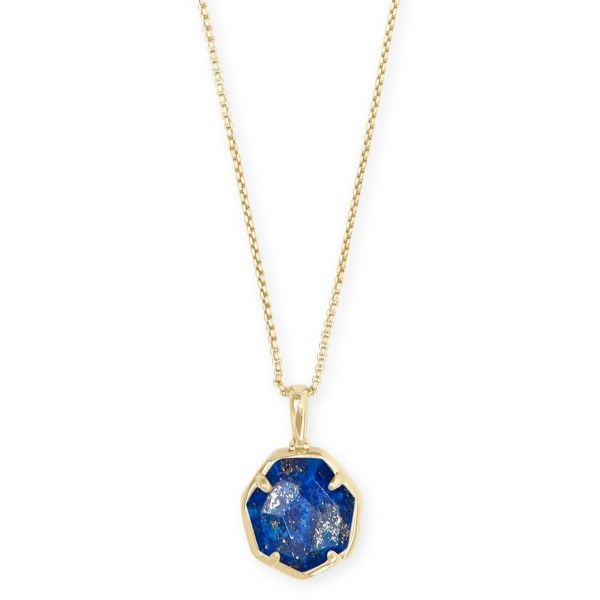 Kendra Scott Cynthia Gold Long Pendant Necklace In Blue Lapis Dickinson Jewelers Dunkirk, MD