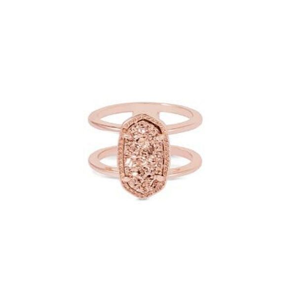 Kendra Scott Elyse Rose Gold Ring In Rose Gold Drusy Dickinson Jewelers Dunkirk, MD