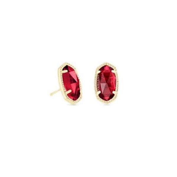 Kendra Scott Ellie Gold Stud Earrings In Clear Berry Dickinson Jewelers Dunkirk, MD