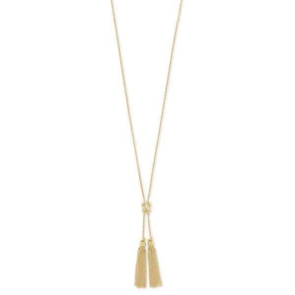 Kendra Scott Presleigh Love Knot Y Necklace In Gold Dickinson Jewelers Dunkirk, MD