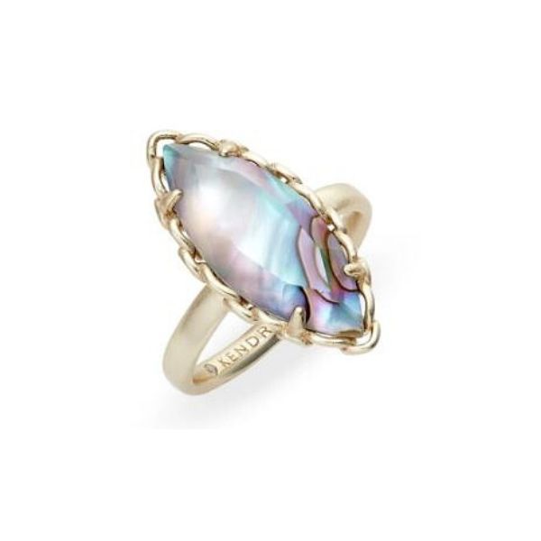 Kendra Scott Gwenyth Cocktail Ring In Nude Abalone - Size 6 Dickinson Jewelers Dunkirk, MD