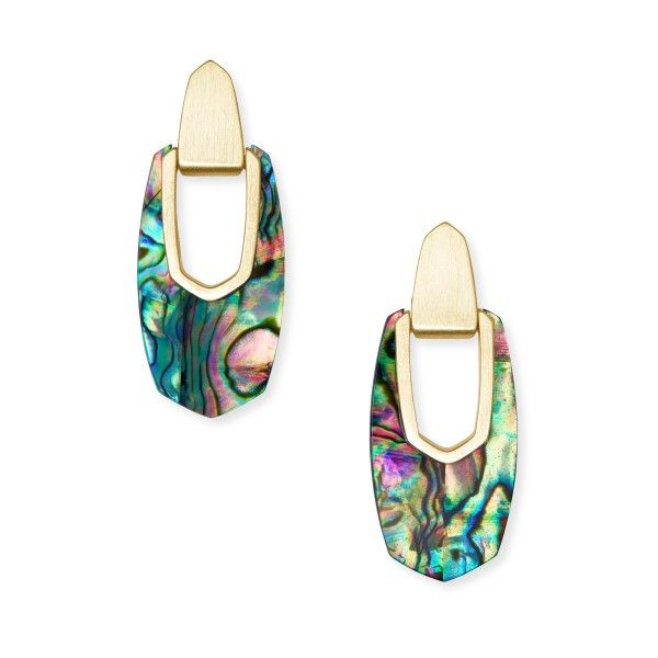 Kendra Scott Kailyn Gold Drop Earrings In Abalone Shell Dickinson Jewelers Dunkirk, MD