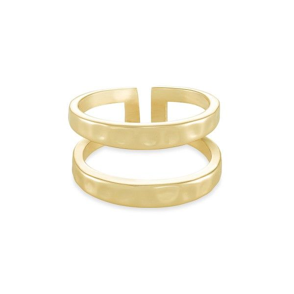 Kendra Scott Zorte Double Band Ring in Yellow Gold - Size 8 Dickinson Jewelers Dunkirk, MD