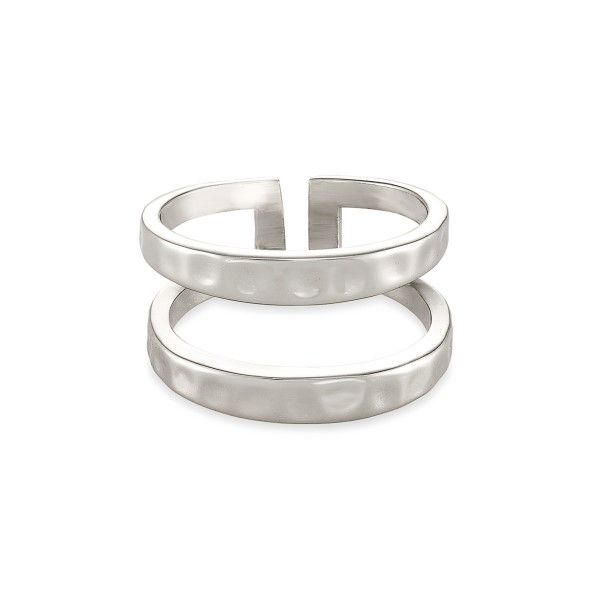 Kendra Scott Zorte Double Band Ring in Silver - Size 7 Dickinson Jewelers Dunkirk, MD