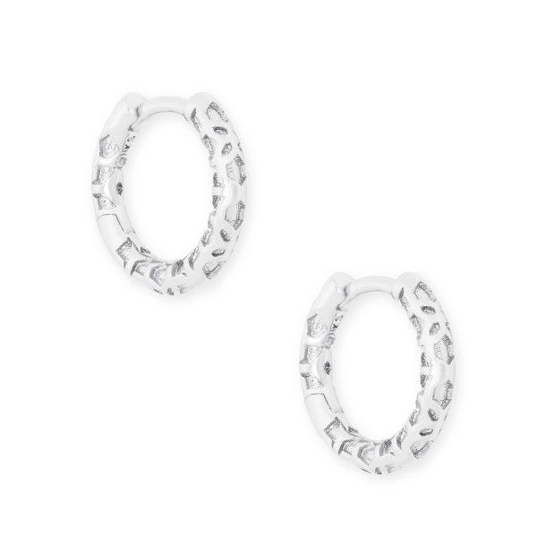 Kendra Scott Maggie Huggie Earrings In Silver Filigree Dickinson Jewelers Dunkirk, MD