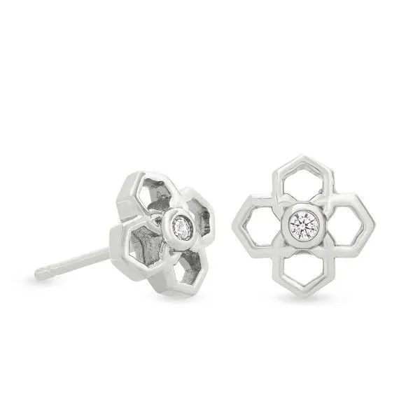 Kendra Scott Rue Stud Earrings In Silver Dickinson Jewelers Dunkirk, MD