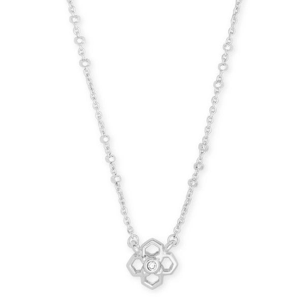 Kendra Scott Rue Pendant Necklace In Silver Dickinson Jewelers Dunkirk, MD