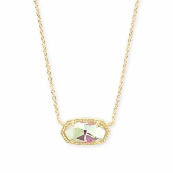 Kendra Scott Elisa Gold Pendant Necklace In Dichroic Glass Dickinson Jewelers Dunkirk, MD